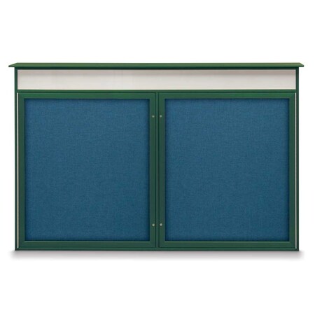 United Visual Products Open Faced Traditional Corkboard, 96x48" UV647A-BLACK-DBURGU